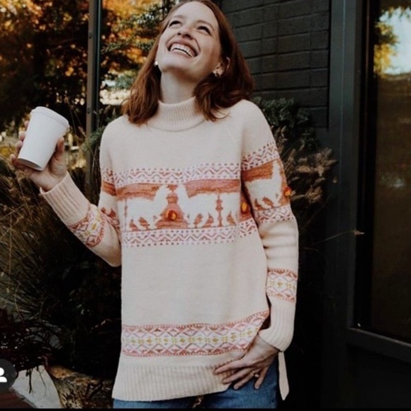 Anthropologie Sweaters | Anthropologie Aimee Pommed Pink Alpaca Long Sleeve Knit Sweater | Color: Pink/White | Size: Xs | Fashionmindset's Closet